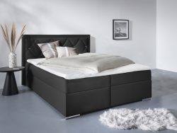 Leonique Boxbett »Alfie, Bestseller, wahlweise mit Bettkasten«, mit Strasssteinen im Kopfteil, H2, H3 und H4 wählbar