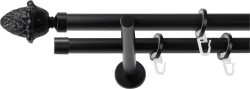 SN DECO GROUP Gardinenstange Ø 19 mm 2 läufig-läufig Fixmass;kürzbar