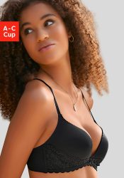 LASCANA Push-up-BH, mit extra flachen Kanten und feiner Spitze