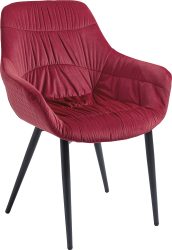 SalesFever Armlehnstuhl, Samt-Polyester, 2-fach gesteppt