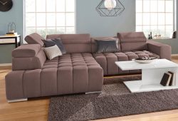 exxpo - sofa fashion Ecksofa, mit Kopf- bzw. Rückenverstellung, wahlweise mit Bettfunktion