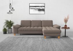 sit&more Ecksofa, mit Recamiere, mit oder ohne Bettfunktion, Bettkasten, Füsse Eiche