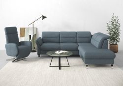 sit&more Ecksofa »Grenoble«, inklusive Federkern, wahlweise mit Bettfunktion, Stauraum, Armteilverstellung und Kopfteilverstellung