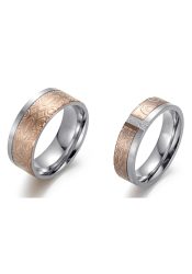 Firetti Trauring »6,0 mm, 8,0 mm, bicolor, teilweise IP-beschichtet, roségoldfarben, glänzend, matt, strukturiert«