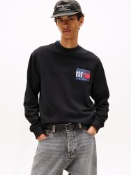 Tommy Jeans Sweatshirt »TJM RWB FLAG«, Rundhals, regular fit, Print, Rippbündchen