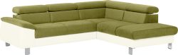 COTTA Ecksofa »Komaris«, inklusive Kopf- bzw. Rückenverstellung, wahlweise Bettfunktion, Bettkasten und RGB-LED-Beleuchtung