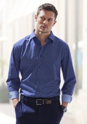 H.I.S Langarmhemd »Regular fit« mit Haifischkragen und allover Print aus reiner Baumwolle