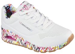 Skechers Wedgesneaker »UNO-LOVING LOVE«, mit coolem Graffiti-Print