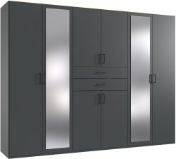 Wimex Kleiderschrank »Diver Drehtürenschrank mit Spiegel, 180, 225 o. 270cm breit«, Bestseller Schlafzimmerschrank wahlweise 3 Innenausstattungen