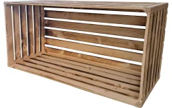Holz Zollhaus Holzharasse geflammt | 32 × 35 × 23 cm