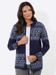 Classic Basics Jacquardstrickjacke
