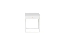 Design Beistell- und Nachttisch „Bakal“ aus Metall Weiss VE DESIGN