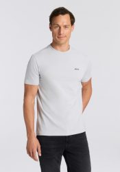 BOSS GREEN Rundhalsshirt »Tee« mit gummiertem Kontrast-Logo