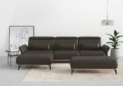 Places of Style Ecksofa »Fjord«, massiv, wahlweise mit Armlehnfunktion, Kopf- Sitztiefenverstellung