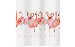 Diaqua, Diaqua - Duschvorhang Textil Flamingo, 180X180CM, Multicolor