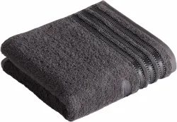 VOSSEN - Cult de Luxe Handtuch, 50 x 100 cm, Gewittergrau
