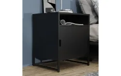 Nachttisch Flokas L 45/55/40 cm Schwarz 