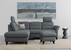 sit&more Ecksofa »Mellum«, inklusive Federkern, wahlweise mit Bettfunktion, Stauraum und Armteilfunktion