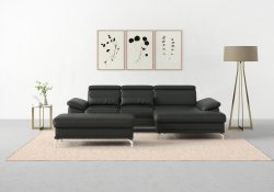 sit&more Ecksofa »Cabrio«, mit Sitztiefen- und Armteilverstellung sowie Federkern, 2 Nierenkissen