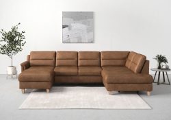 sit&more Wohnlandschaft »Farö«, inklusive Federkern, mit naturfarbenen Füssen, wahlweise mit Bettfunktion und Bettkasten