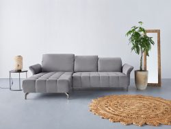 INOSIGN Ecksofa »Fresh«, Federkern, wahlweise mit Kopfteilverstellung, Armteilverstellung und mit motorischem Vorziehsitz, Bezug Olympia SOFT CELAN: leicht mit Wasser zu reinigen
