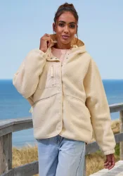 Vivance Active by Lascana Fleecejacke mit Fledermausärmeln