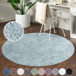 Carpet City Hochflor-Teppich »City Shaggy«, rund, 30 mm Höhe, Teppich Einfarbig Uni, besonders flauschig-weich, ideal für Wohnzimmer & Schlafzimmer