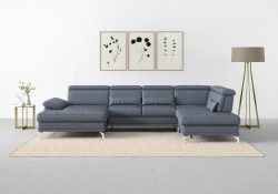 sit&more Wohnlandschaft »Cabrio«, Sitztiefenverstellung und Federkern, jeweils inklusive 3 Nierenkissen