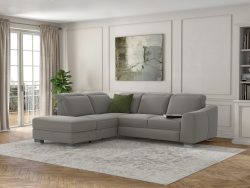 sit&more Ecksofa »Durness«, mit Federkern und hochwertigen Edelstahlfüssen, wahlweise mit Kopfteilverstellung, Bettfunktion und Stauraum oder mit Bettfunktion und Bettkasten