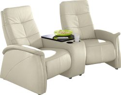 exxpo - sofa fashion 2-Sitzer, mit Relaxfunktion, integrierter Tischablage und Stauraumfach