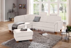 Home affaire Ecksofa »Alta«, mit Federkern und Kontrastnaht, Füsse Buche eichefarben
