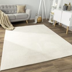 Paco Home Teppich »Sevilla 521«, rechteckig, Kurzflor, Uni Farben, weich & kuschelig, Hoch-Tief Effekt, Wohnzimmer