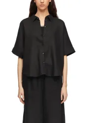 Comma, Comma Hemdbluse aus einem Leinenmix