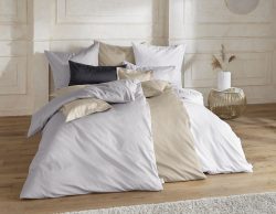 Guido Maria Kretschmer Home&Living Bettwäsche »Mila, in Satin Qualität, atmungsaktiv, Flächengewicht 120 g/m², hergestellt aus 100% Baumwolle, unterstützt Cotton made in Africa, Bett- und Kopfkissenbezug mit Reissverschluss.