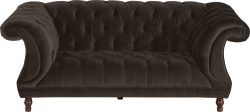 Max Winzer® Chesterfield-Sofa »Isabelle« Knopfheftung & gedrechselten Füssen in Buche Nussbaum, Breite 200 cm