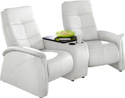 exxpo - sofa fashion 2-Sitzer, mit Relaxfunktion, integrierter Tischablage und Stauraumfach