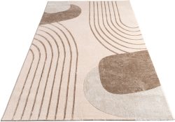 Paco Home Teppich »Tuana 216«, rechteckig, Kurzflor, modernes Design, Regenbogen, Hoch-Tief Struktur, Scandi-Look