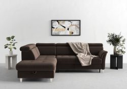 sit&more Ecksofa, inklusive Kopfteilverstellung, wahlweise mit Bettfunktion und Bettkasten