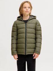 Jack & Jones Junior Steppjacke »JCOPOINT PU PUFFER JACKET BF JNR«, mit Kapuze