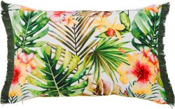 done.® Kissenhülle »Fringe Jungle Flowers«, (1 St.), Verspielte, einseitig bedruckte Kissenhülle mit Fransen, verfügbar in 2 Grössen
