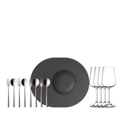 Villeroy & Boch - Pastaset 12tlg. EC Manufacture Rock, One Size, Schwarz