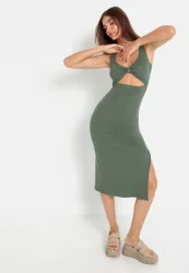 LSCN by LASCANA Midikleid aus weicher Rippware