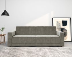 Dorel Home 3-Sitzer »Allie II Schlafsofa 225 cm«, Bett-Funktion (108/190cm), Rückenlehne 2-teilig, mit Steppung