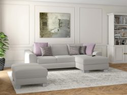 sit&more Ecksofa »Durness«, mit Federkern und hochwertigen Edelstahlfüssen, wahlweise mit Kopfteilverstellung, Bettfunktion und Bettkasten oder mit Bettfunktion und Bettkasten