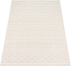 Paco Home Teppich »Cotton 231«, rechteckig, Uni-Farben, Hoch-Tief Effekt, boho, In- und Outdoor geeignet