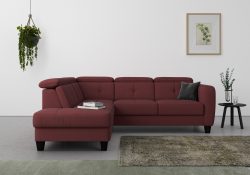 sit&more Ecksofa »Bellucci«, inklusive Kopfteilverstellung und Federkern, wahlweise mit Bettfunktion und Bettkasten