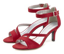 LASCANA Sandalette, mit raffiniertem Riemchen und bequemer Absatzhöhe