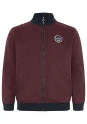 Mans World Plus Sweatjacke Regular Fit, mit normaler Länge, Langarm, aus Baumwolle und Polyester