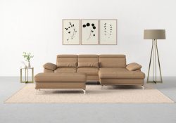sit&more Ecksofa »Cabrio«, mit Sitztiefen- und Armteilverstellung sowie Federkern, 2 Nierenkissen