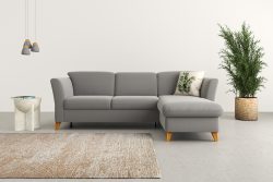 Home affaire Ecksofa »Trelleborg«, Federkern-Polsterung, wahlweise mit Bettfunktion und Bettkasten, Kopfstützen optional
